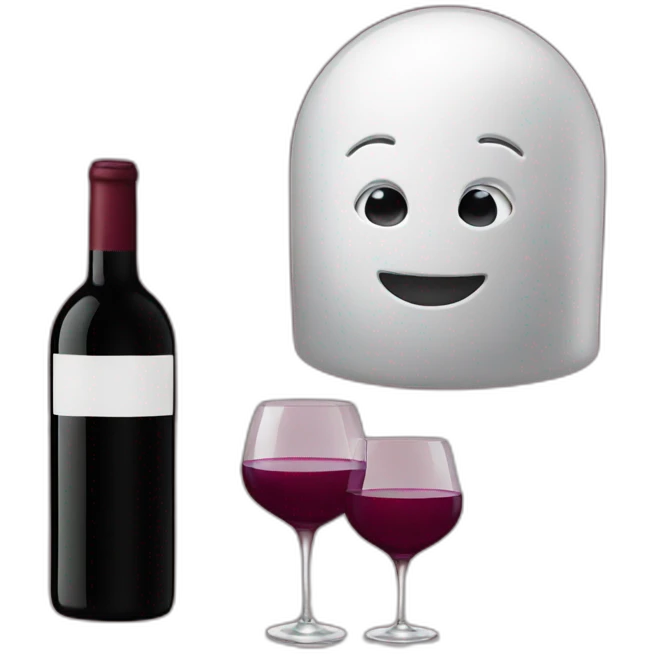 Informatic and wine emoji