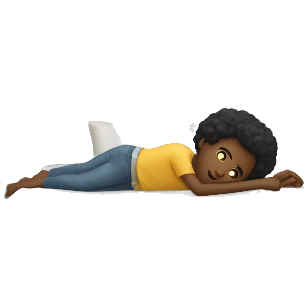 black person lying on bed emoji