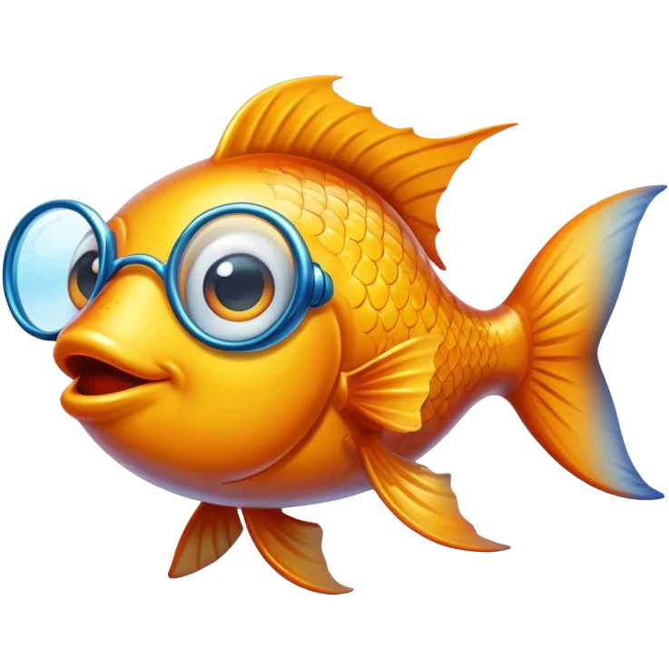 Ein Fisch mit Brillen emoji
