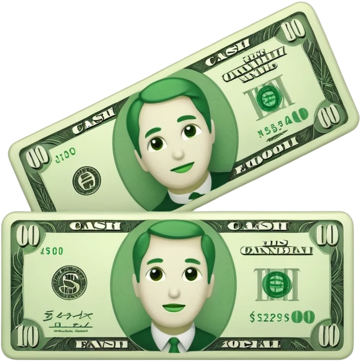 single cash bill 2d format emoji