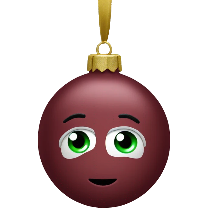 Burgundy Christmas ornament  emoji