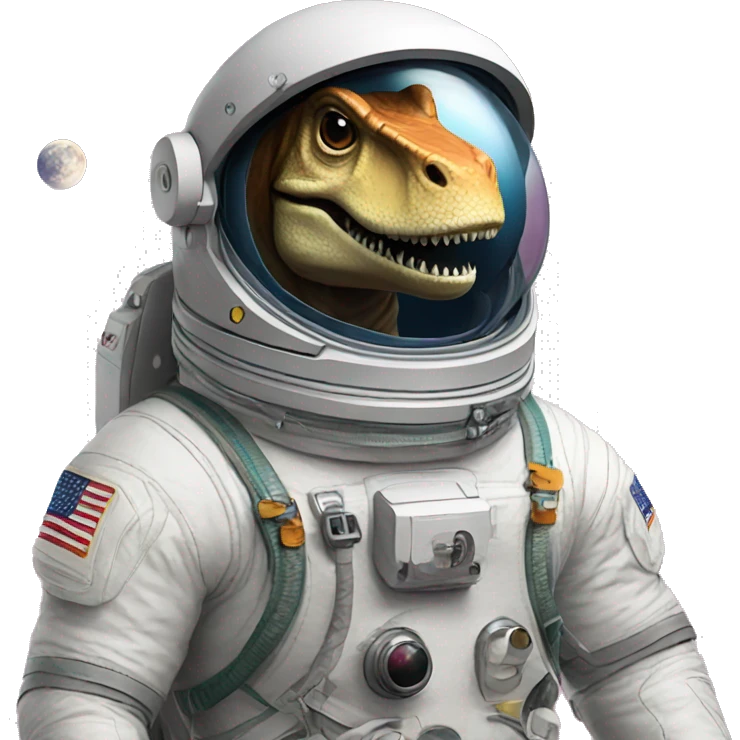Trex mix with astronaut emoji