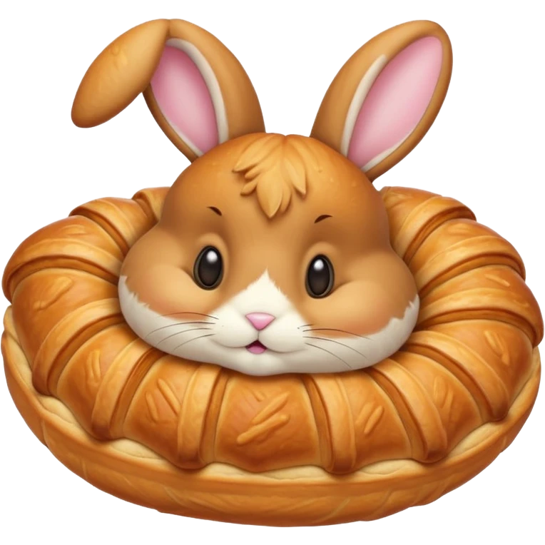 bunny inside croissant emoji