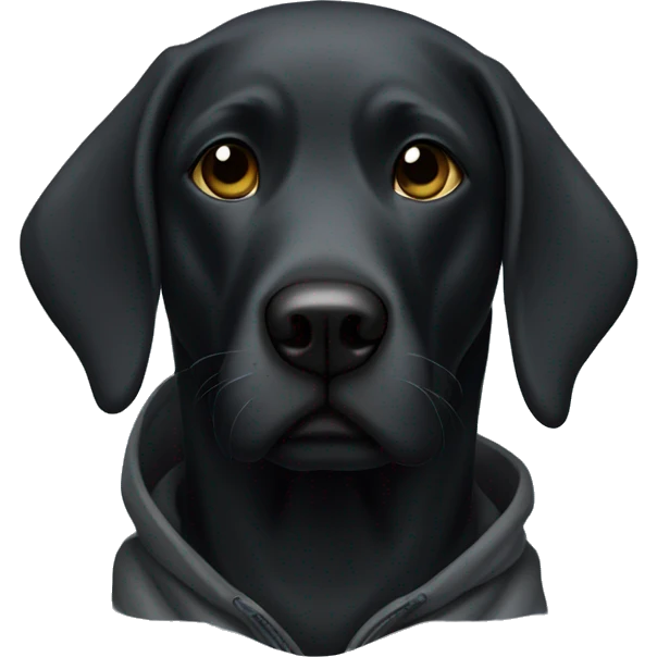 black lab in a hoody emoji