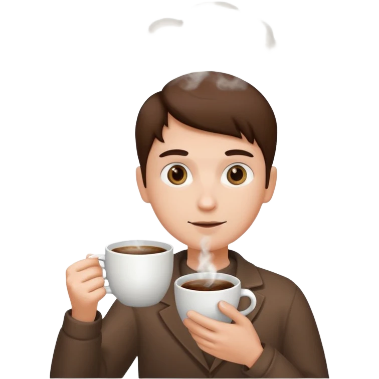 a white hand holding a cup of coffee emoji
