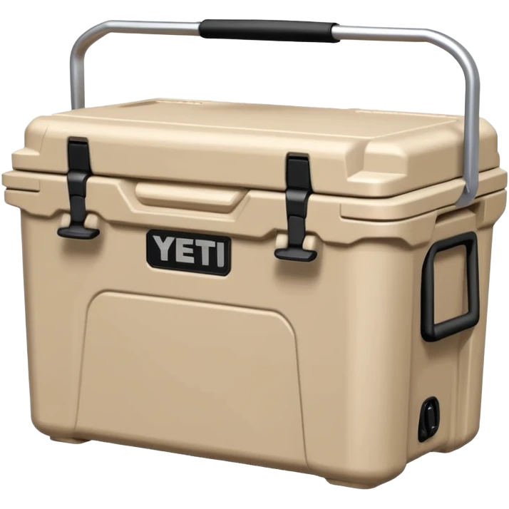 A beige YETI cooler emoji
