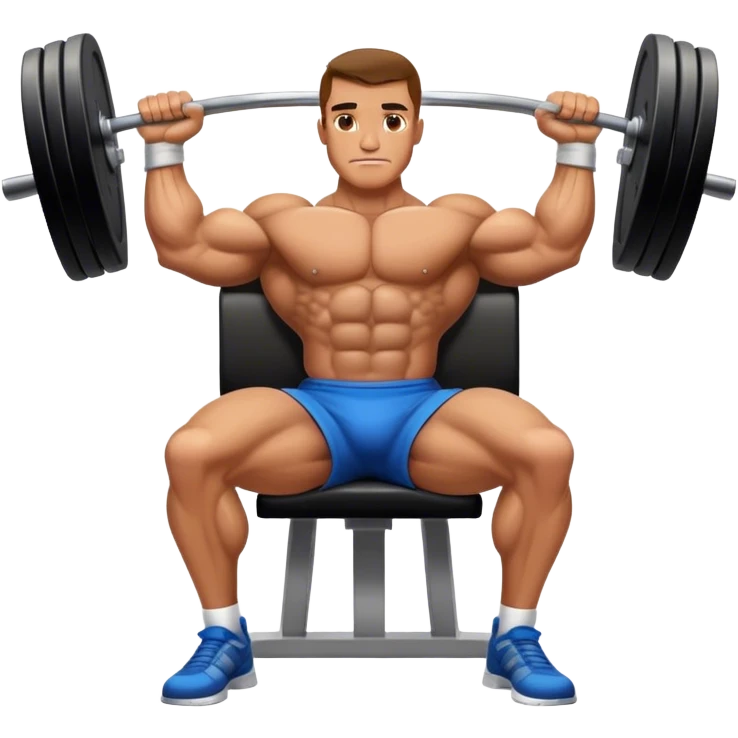 bodybuilder laying-down exercise emoji