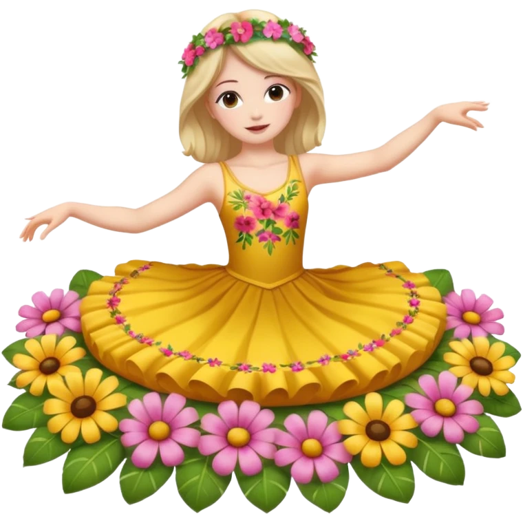Dancer on the Flower float  emoji