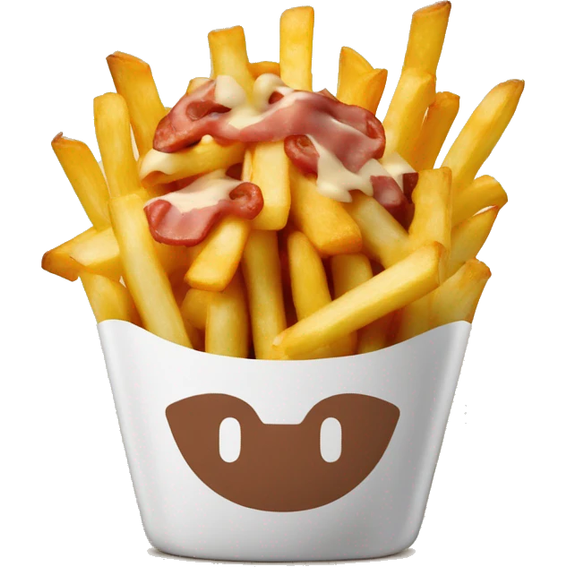 Loaded french fries with meat and cheese emoji