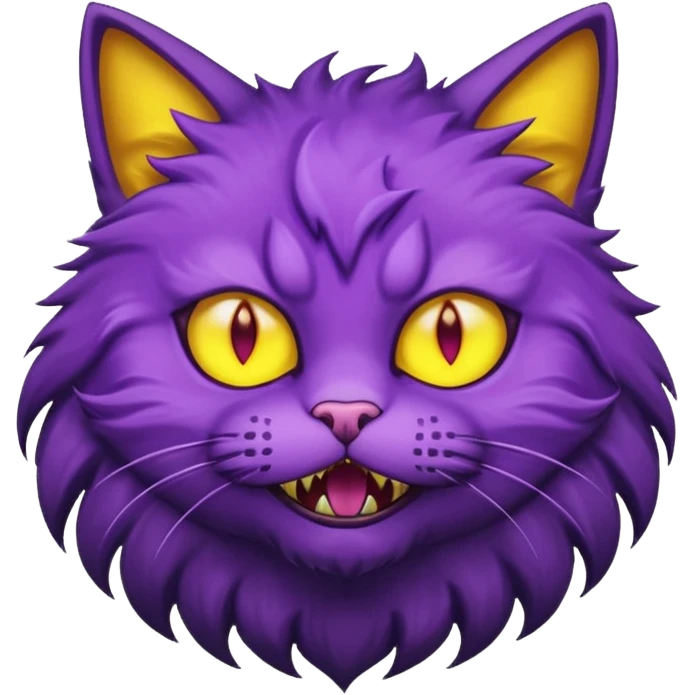 Scary purple cat emoji