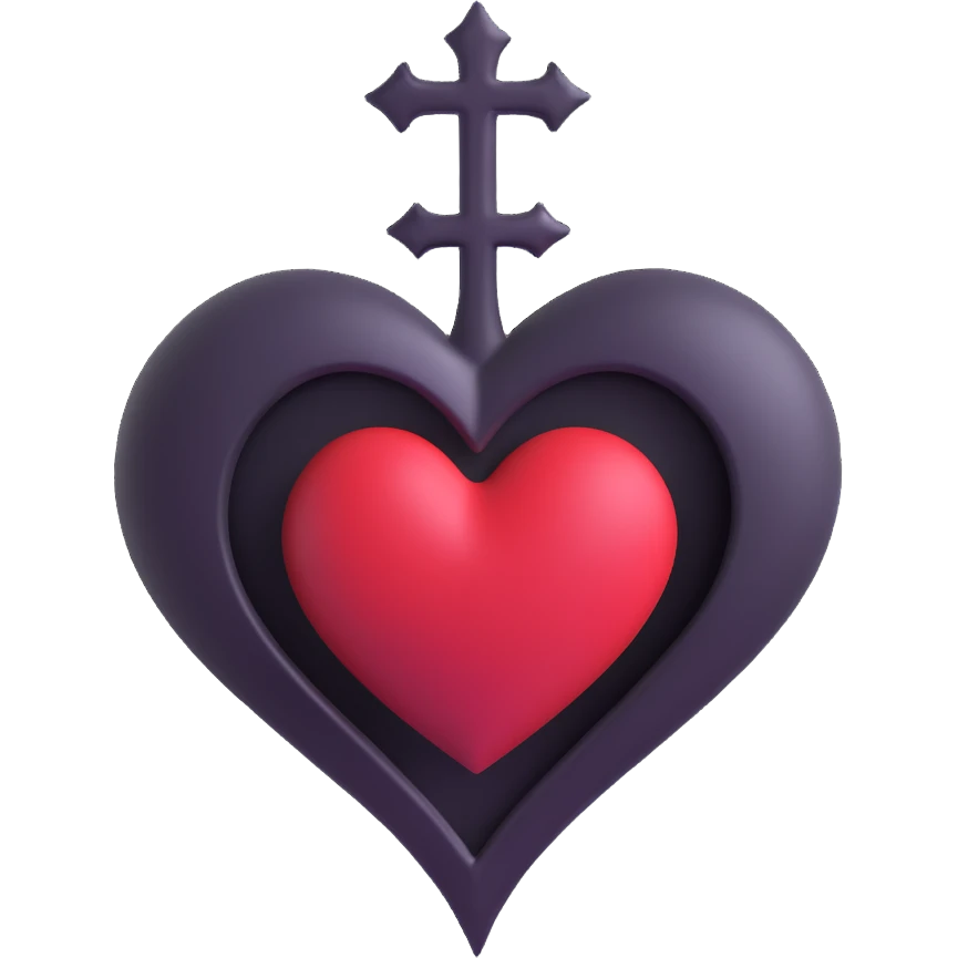 dark gothic heart emoji