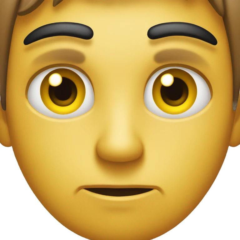 Concerned yellow emoji emoji