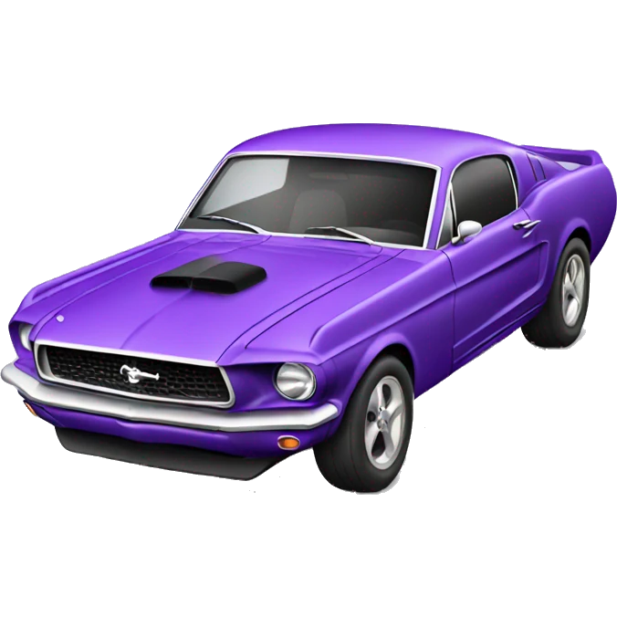 Purple mustang car emoji