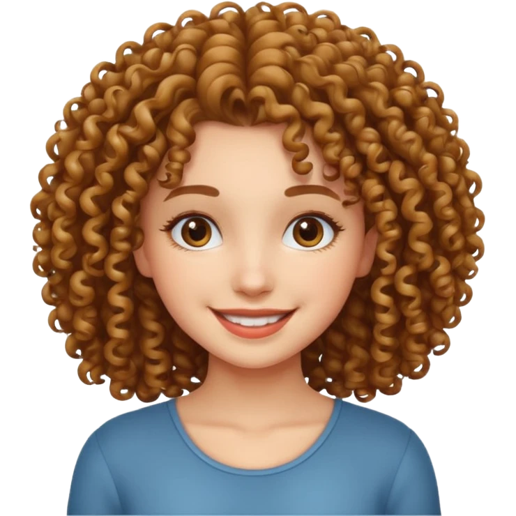 curly haired beautiful girl emoji