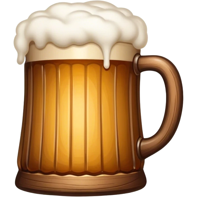 medieval wooden foamy beer icon emoji