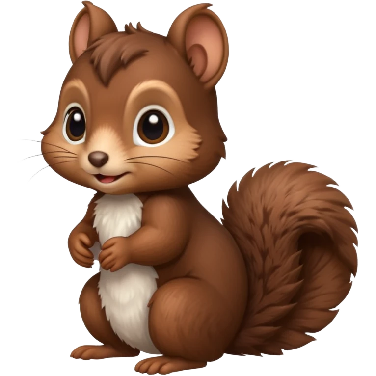 baby dark brown squirrel emoji