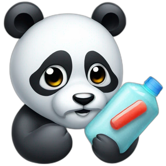 Panda having flu emoji