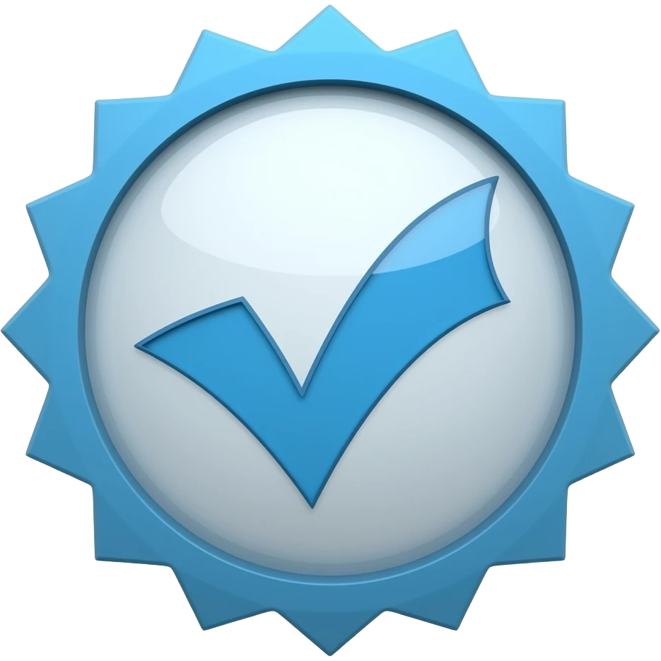 Roblox blue verified mark emoji