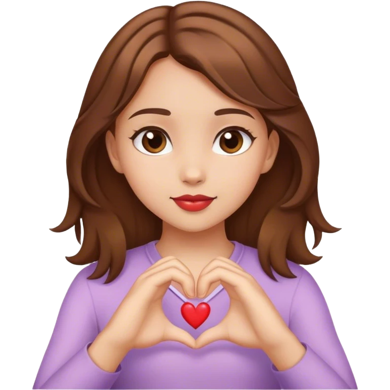 Girl making heart  emoji
