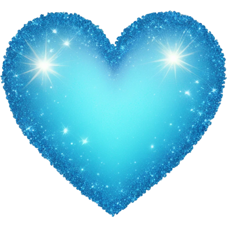Sparkles blue heart emoji