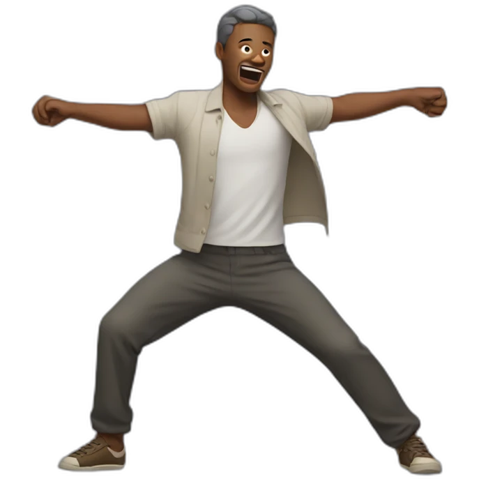 MAN DOING DANCE WITH FLAILING ARMS emoji