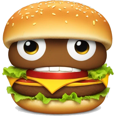 eating burger emoji