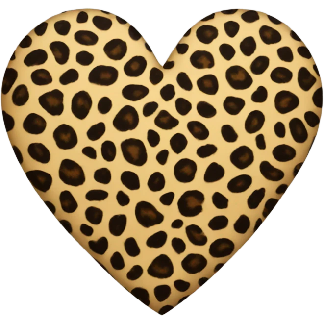 Leopard print heart emoji