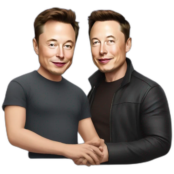 Elon musk with him son emoji