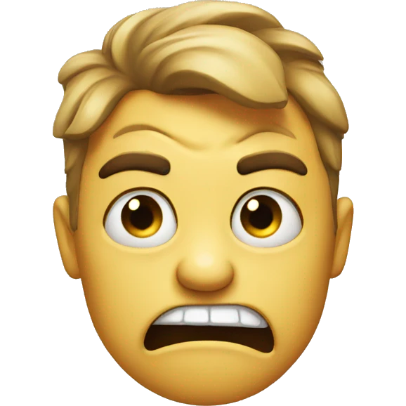 Angry face blowing kiss emoji