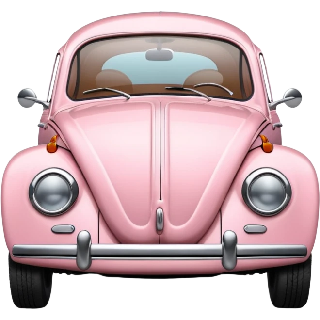 light pink vintage beetle car emoji