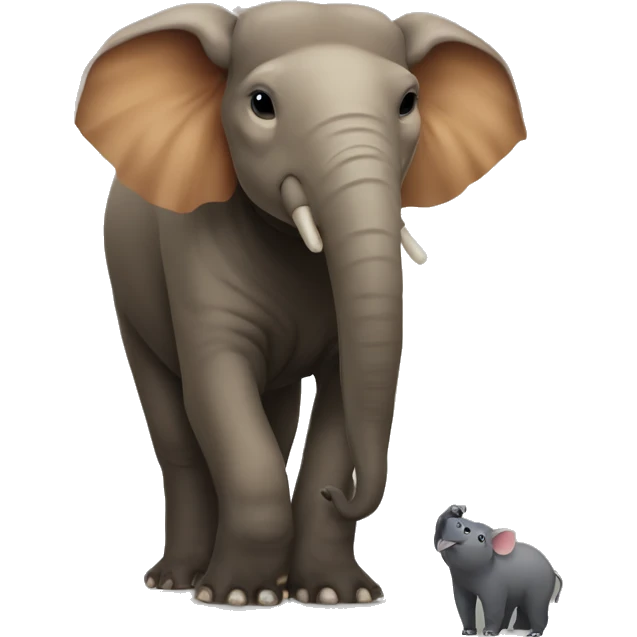 half elephant half capybara capyphant with an elephant trunk emoji