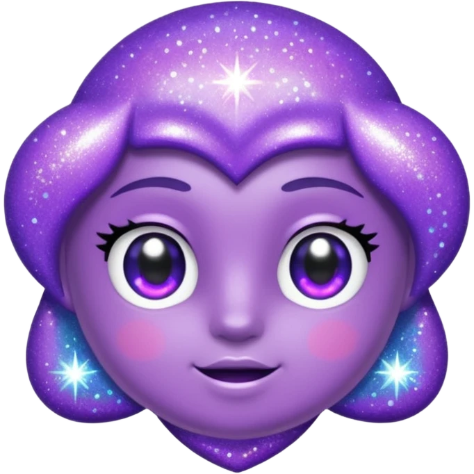 glitter purple and cian bolinha emoji