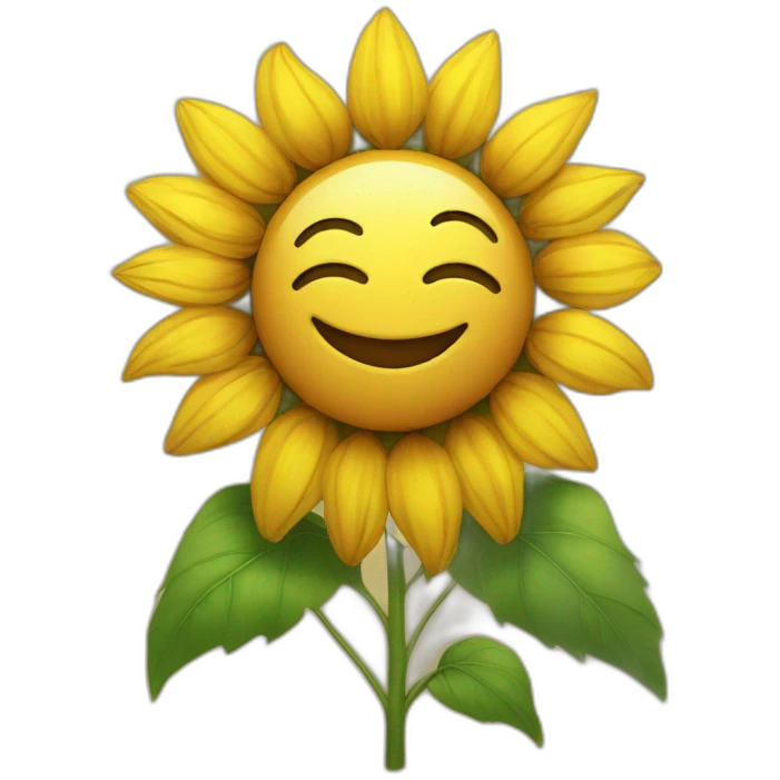 Smiling sunflower emoji