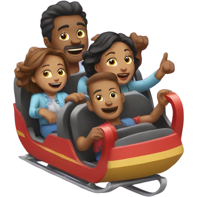 Family on a rollercoaster emoji