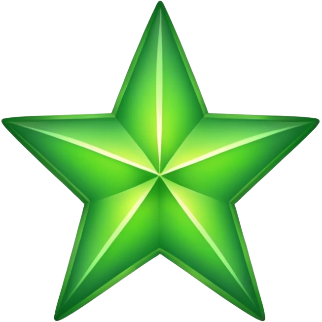 The green star of morocco flag emoji