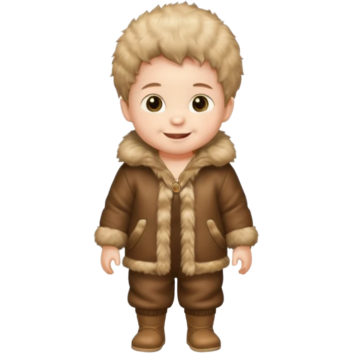 a full body of baby boy wearing fur clothing



















 emoji