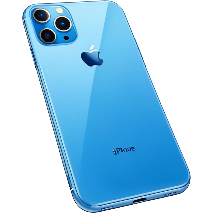Create the iPhone. 17 pro max with a blue cover emoji