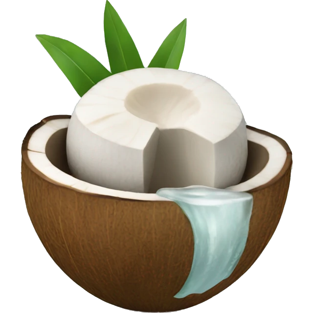coconut with coconut water in it emoji