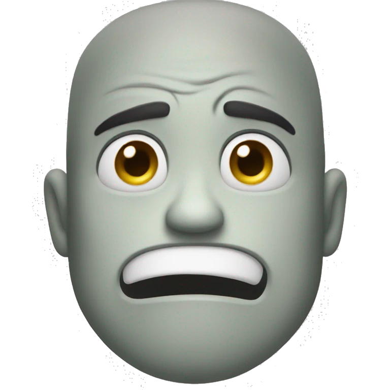 Surprise but disgust face emoji