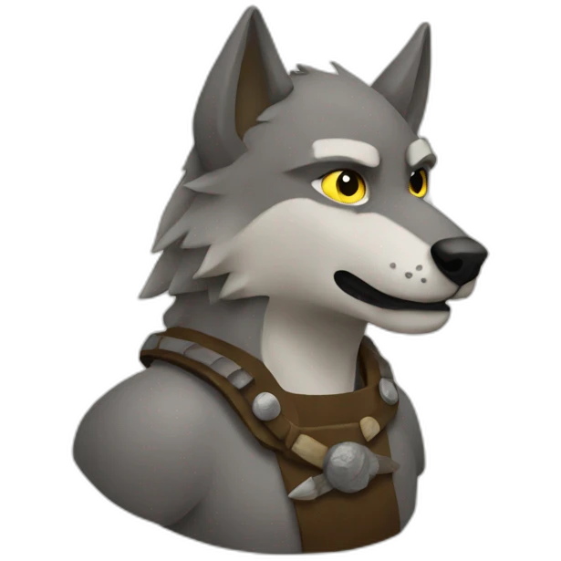 Viking wolf emoji