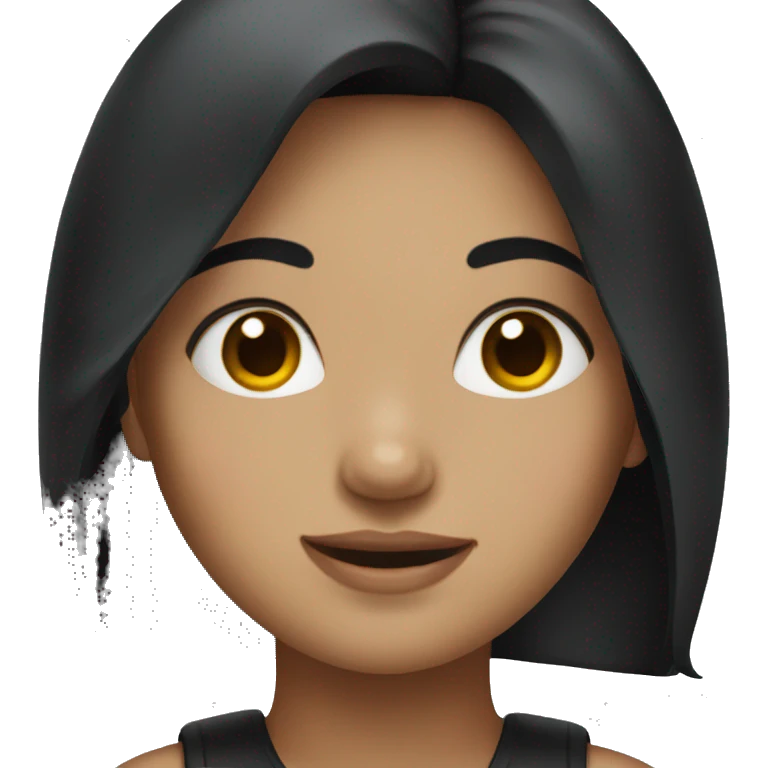 Girl with long black hair emoji