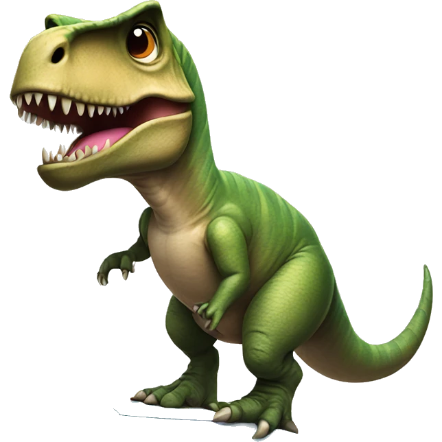 T-Rex wearing a tutu on a surfboard emoji