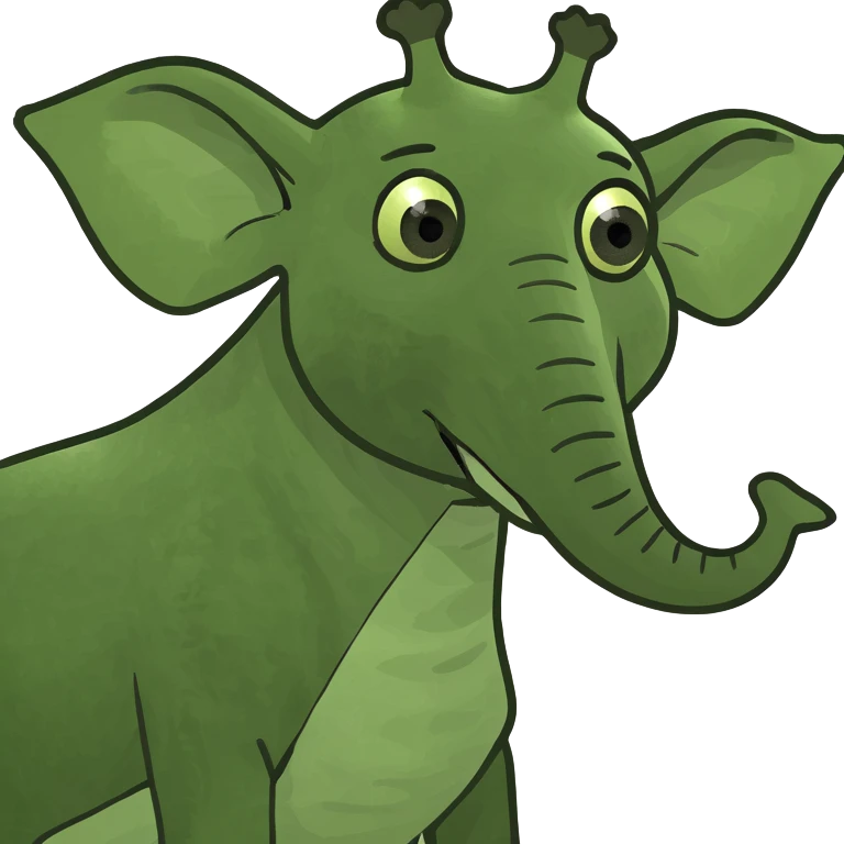 Elephant with girafe emoji