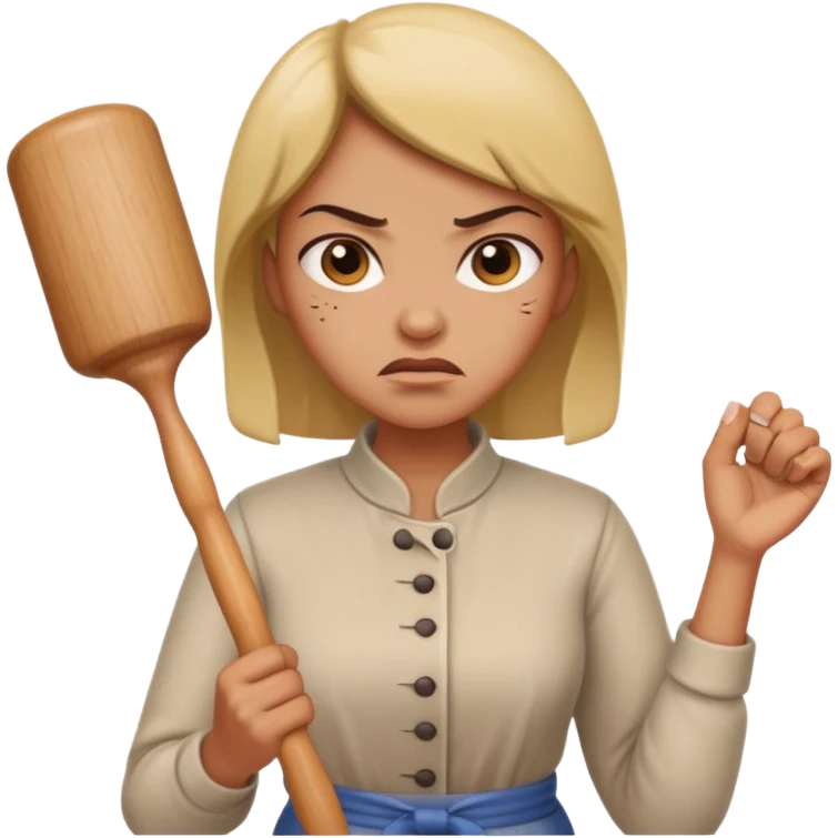 rolling pin in angry women emoji