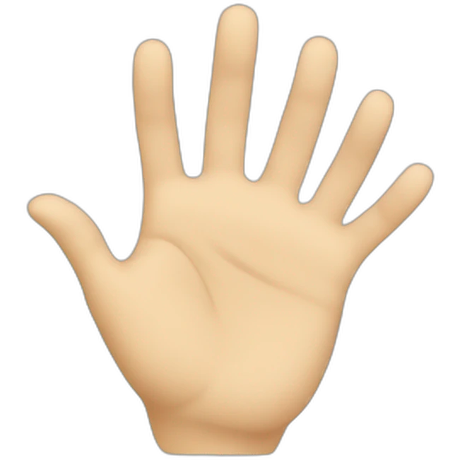 Hand wave emoji
