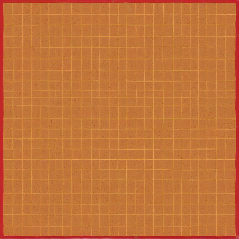 A red square scarf with a golden brick pattern on it emoji