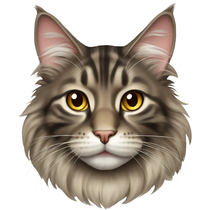 A Maine coon cat emoji