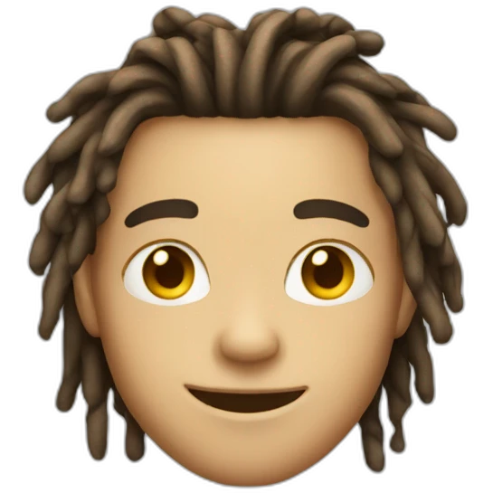 pretty boy with dreadlocks winking emoji