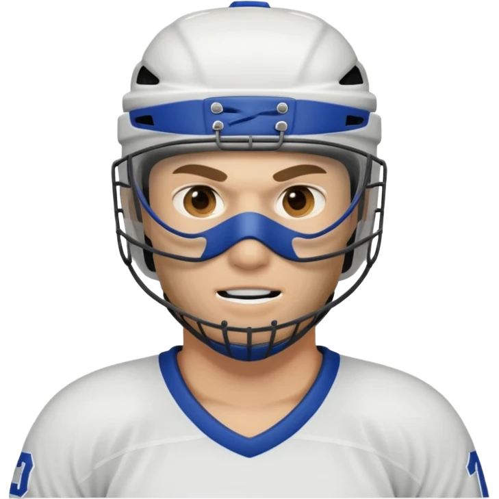 Hockey player with a mask emoji