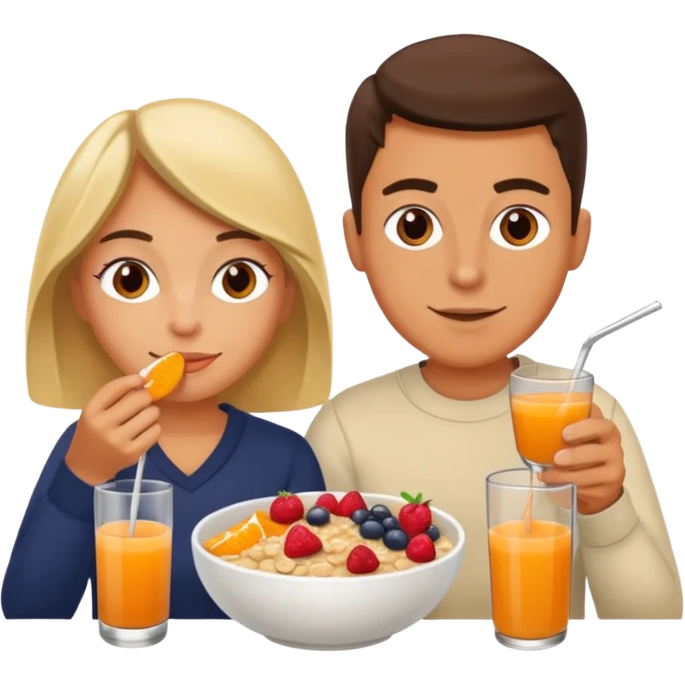 Un deportistas tomando su desayuno emoji